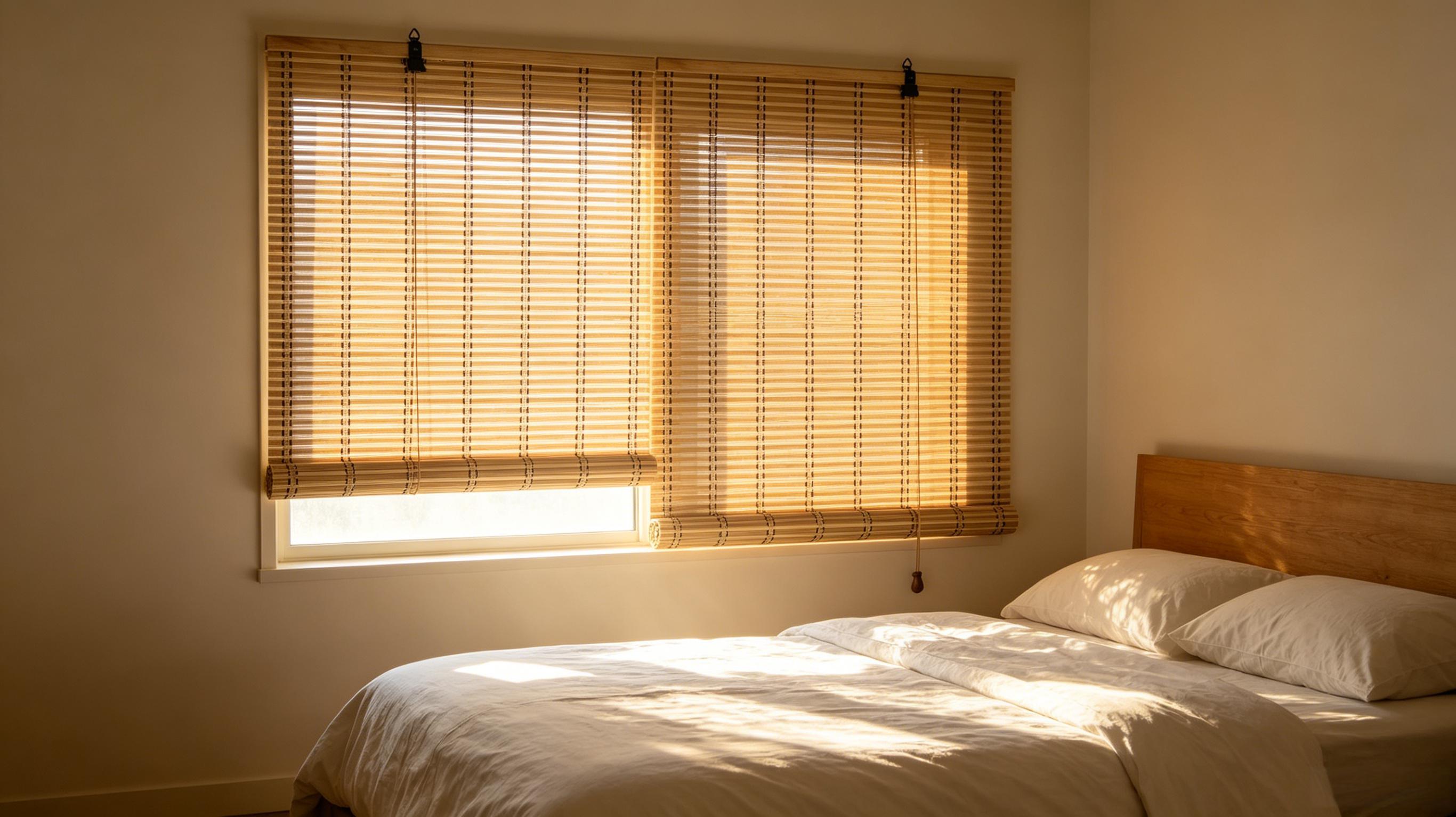 50% off Natural Bamboo Roller Window Blinds | Light Filtering Roll Up Shades for Home Kitchen Bedroom Patio, Eco-Friendly Handwoven Bamboo Shades