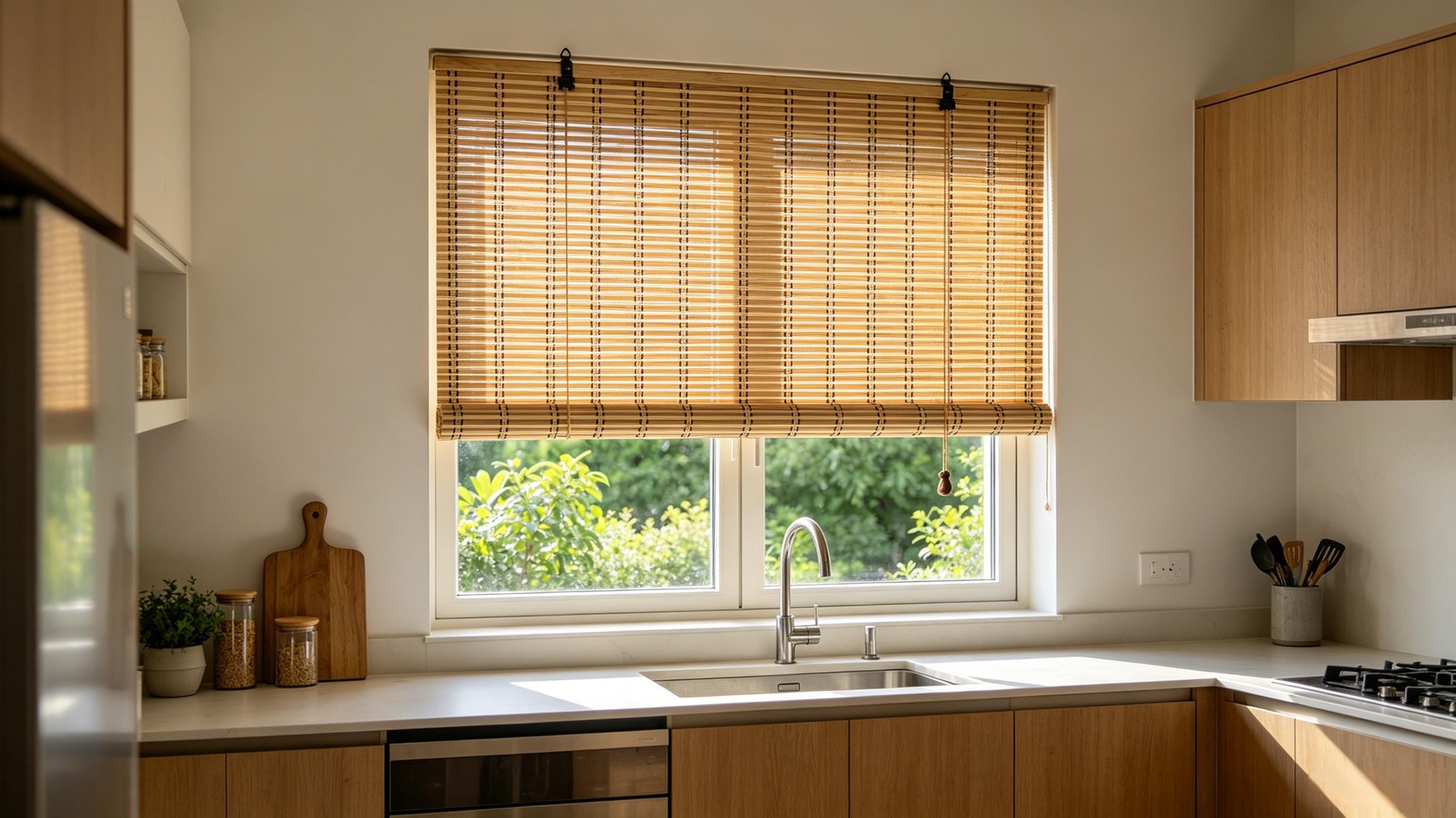 50% off Natural Bamboo Roller Window Blinds | Light Filtering Roll Up Shades for Home Kitchen Bedroom Patio, Eco-Friendly Handwoven Bamboo Shades