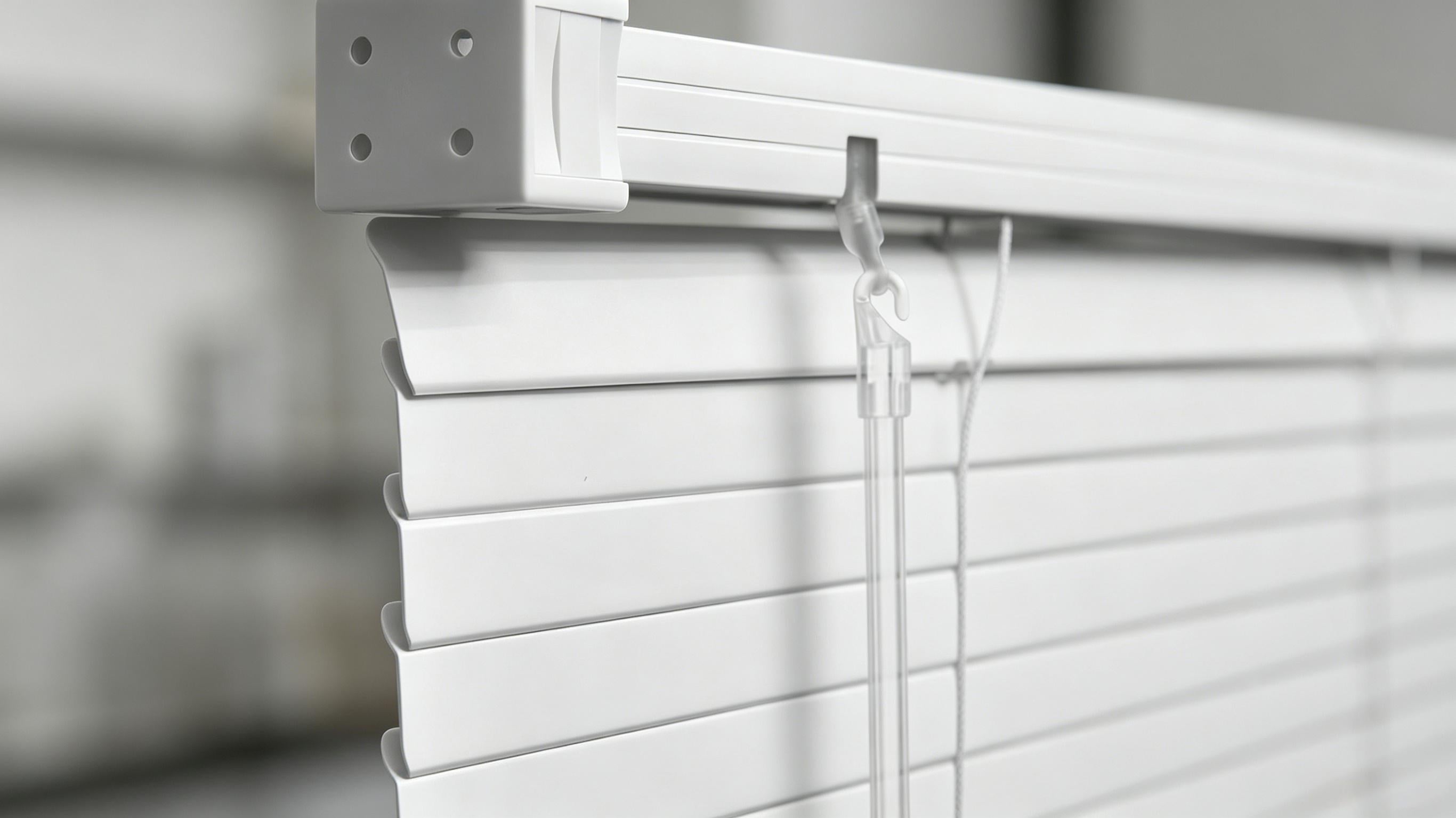100% Privacy 1" Vinyl Cordless Mini Blinds for Indoor Windows,L-Shaped Blades Horizontal Room Darkening & Light Filtering shutters for Home 19.5"WX36"H White