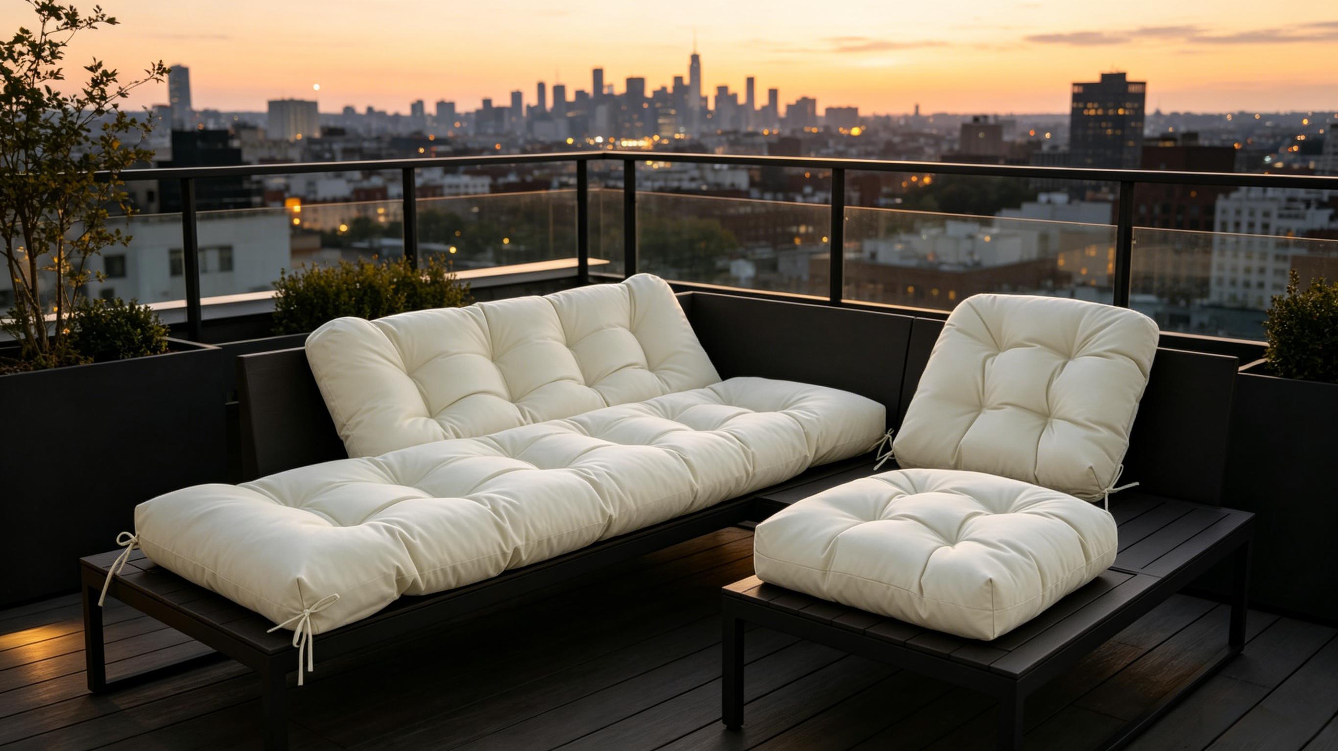 3-Piece Outdoor Wicker Chair Cushion Set, Waterproof Patio Loveseat Cushion with 2 U-Shaped Seat Pads, All-Weather Replacement Cushions for Garden Furniture