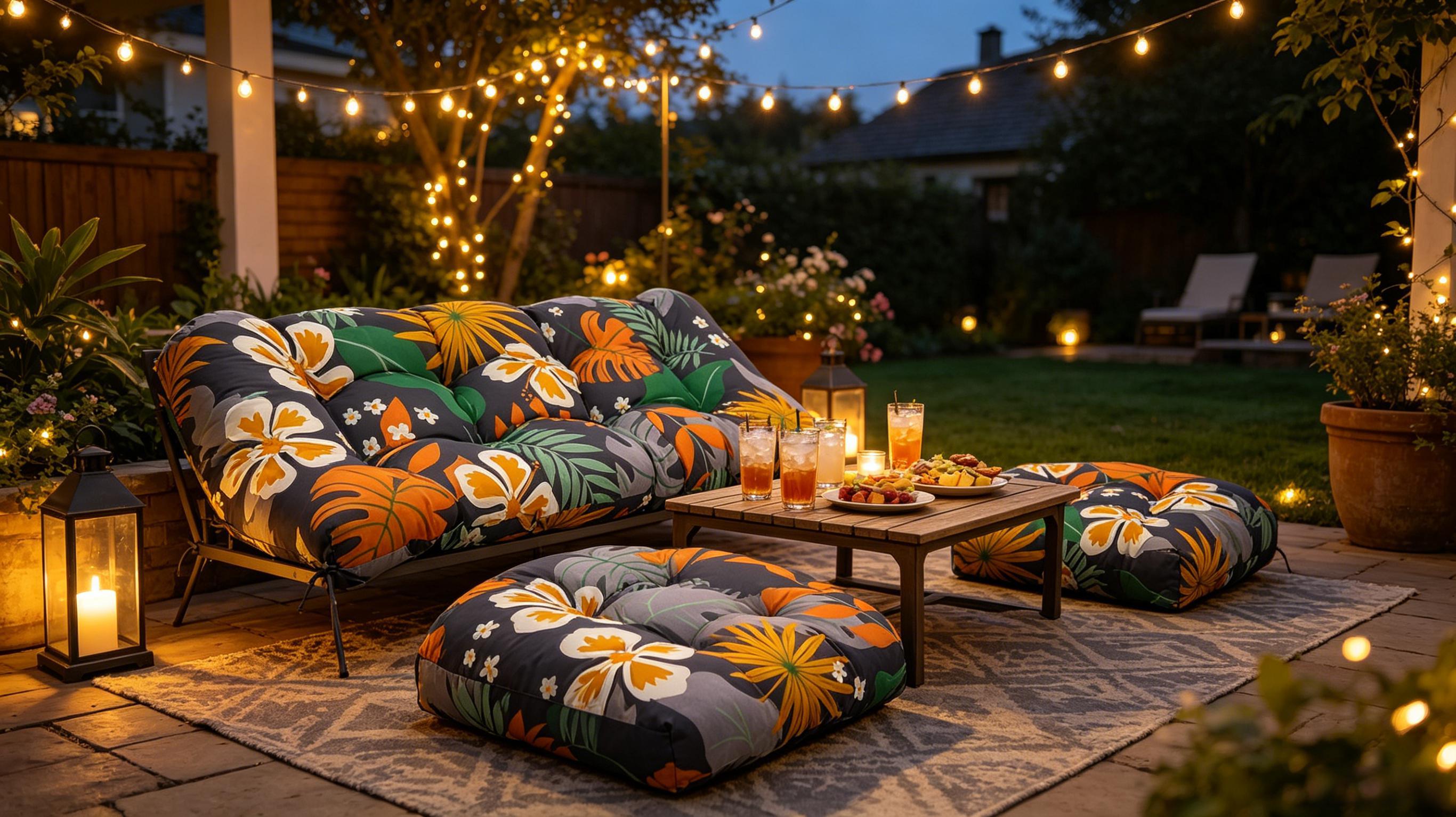 3-Piece Outdoor Wicker Chair Cushion Set, Waterproof Patio Loveseat Cushion with 2 U-Shaped Seat Pads, All-Weather Replacement Cushions for Garden Furniture