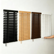 2" Faux Wood Horizontal Venetian Blinds, Cordless Tilt Control PVC Window Shades in White/Black/Brown/Golden Oak, Waterproof Custom Size Blinds for Bedroom Kitchen Bathroom