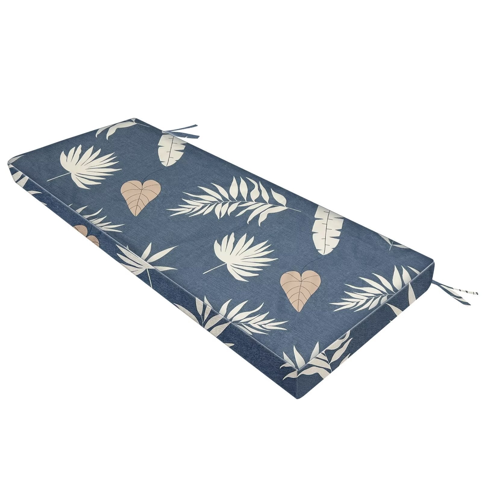Outdoor Bench Cushion, Waterproof & Fade-Resistant Patio Seat Pad with Ties, Non-Slip Removable Cover for Garden Swing, Porch, Sofa, and Settee