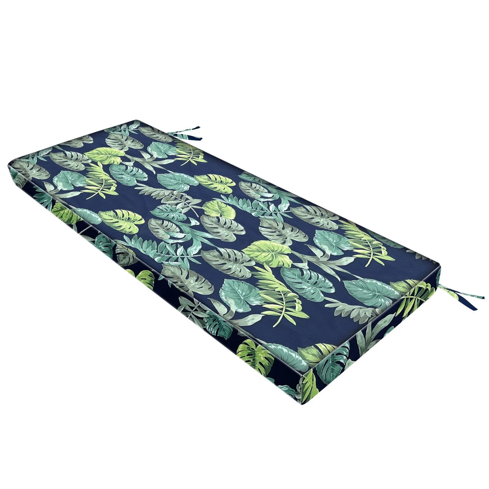 Outdoor Bench Cushion, Waterproof & Fade-Resistant Patio Seat Pad with Ties, Non-Slip Removable Cover for Garden Swing, Porch, Sofa, and Settee